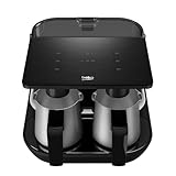 Beko Turkish Coffee Maker, 6 Cups Capacity, 50 oz. Water Tank, BPA Free Turkish Coffee Machine, 3D Induction Cooking, CookSense Technology, Perfect Taste in 2 Minutes, Anti Spill, Black Silver