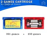 Lenporl 369 in 1 Games Card and 150 NES Classics Game Cartridge for GBA/GBA SP/GBM/NDS/NDSL Game Console 2pcs