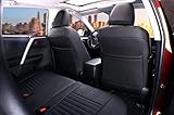 EKR Custom Fit RAV4 Car Seat Covers for Select Toyota RAV4 Limited XLE SE Platinum Adventure 2013 2014 2015 2016 2017 2018 (NOT for Hybrid) - Full Set,Leather (Black)