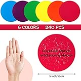 Tinlade 240 Pcs Classroom Floor Dots Multicolor Classroom Spots Stickers for Line up Self Adhesive Vinyl Stickers Floor Markers(5 Inch,Mixed Color)