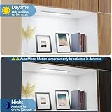 YLXS 51-LED Motion Sensor Under Cabinet Light, 12-inch Magnetic Rechargeable Under Counter Closet Lights, Wireless Night Light Bar, 3-Pack, Cool White