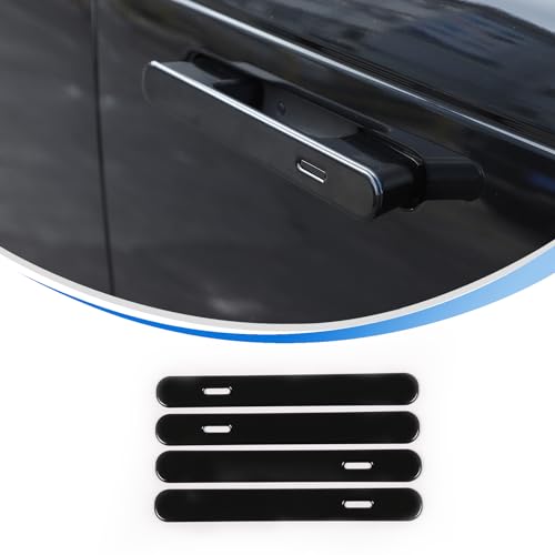 HIRUFAIT Exterior Door Handle Cover Trim Compatible with Land Rover Range Rover Sport/Vogue 2023 2024 Accessories, ABS Car Outside Door Handle Protective Cover 4Pcs (Glossy Black)