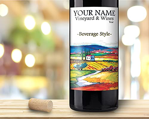 Personalized Custom Wine Labels- Set of 30 Removable and Reusable Wine Labels for Home Winemakers and Brewers- Simple Life 3x5