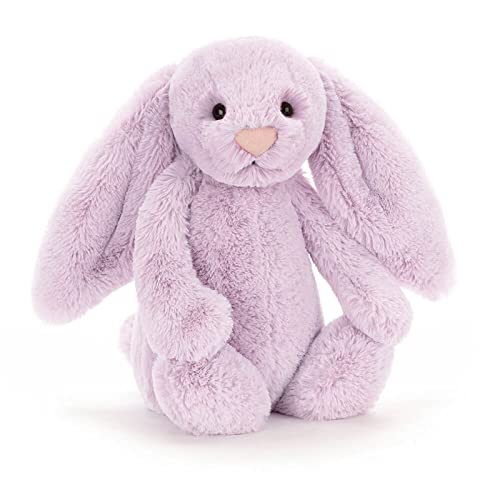 Jellycat Bashful Lilac Bunny Stuffed Animal, Medium 12 inches - Rabbit and Bunny Plush Toy - Classic Children's Gift