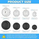 8 Pcs Cooker Hat Set, Oven Gas Hob Burner Crown Flame Cap Cover, Surface Gas Stove Burner Caps and Burner Head Replacement Kit 1 Large 1 Small 2 Middle (Dimensions in Images)