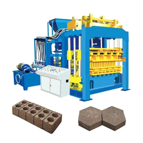 Automatic Block Brick Making Machine Concrete Hollow Block Machine Multi-Functional Concrete Brick Making Machine Brick Making Device For Construction Work, Produce 6 8 Inch Cement Hole Bricks