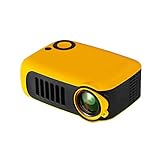 A2000 Mini Projector - Portable HD 1080p Home Theater (Orange & Black)