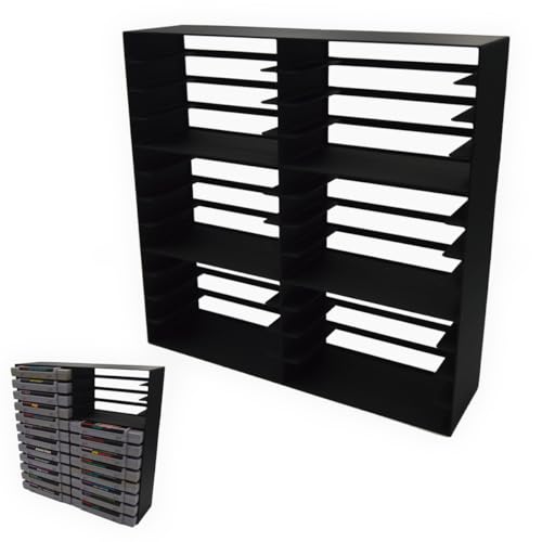 R2D3 Rack display for Super Nintendo Entertainment System (SNES) games - Compatible with Super Famicom games (Holds 24 games) (Open Back)