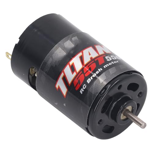 RC Car Motor, RC Brushed Motor 550 RC Universal Motor 55T Built in Cooling Fan High Speed Motor with 1/3 Reduction for 1/14 1/10 RC Crawler Car Truck