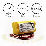 YUTSUJO (5-Pack) 4.8V 700mAh BL93NC487 Ni-CD Battery Replacement for Emergi-Lite BAA-48R BAA48R, Interstate NIC0186, Dantona Custom-43 Custom43, OSI OSA-126 OSA126 BL93NC484 BL93NC485