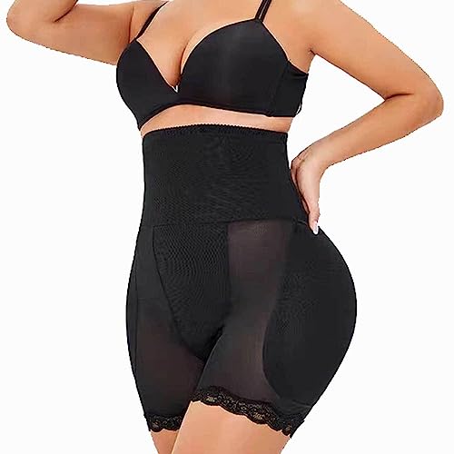 ERoomQ Shapewear Underwear Tummy Control Padded Panties Fake Butt Bum Lifting Underwear (Black Small)