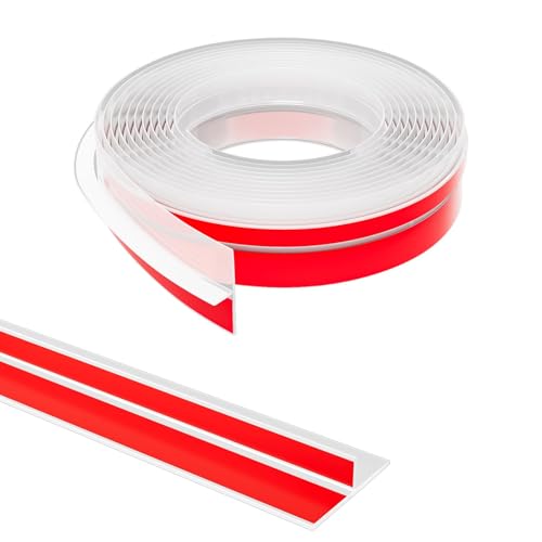 Elvone T-Shaped Door Draft Stopper, 1.97 in x 20 Ft Silicone Seal Strip for Windows Gaps, Weather Stripping Seal Strip Shower Sweep, Clear