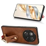 HWPIVOX Case for Honor X9c 5G, [Wristband] + [Keychain] Multifunctional Honor X9c 5G Phone Case, PU Leather Comfortable Feel Non-Slip Combination Phone Cover for Honor X9c 5G Brown