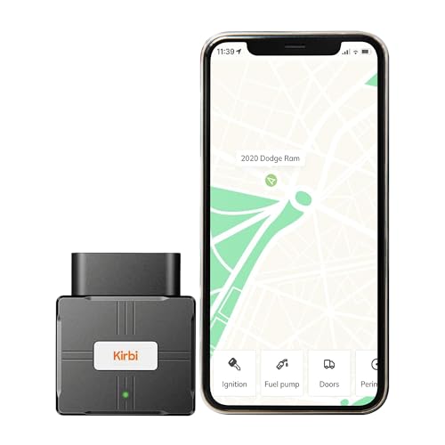 TrackmateGPS Kirbi OBD Tracker, GPS Tracker for Vehicles Real-Time Tracking, Worldwide Compatible Vehicle Tracker, Lightweight and Compact Car GPS Tracker, Plug-and-Play
