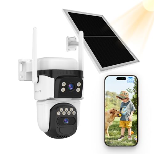 VSTARCAM 2K Dual Lens Security Camera Outdoor WiFi Camera for Home Security Home Survaillance Outdoor, 2.4G WiFi PTZ 2-Way Audio Auto Tracking Night Vision 360° View Cloud/SD Storage IP66 Weatherproof