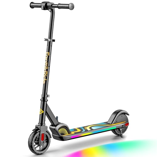 FanttikRide C9 Pro Electric Scooter for Kids 8-12, Adjustable Handlebar Height for Riders 3.9-5.2 ft, 132 lbs, Up to 40 min Continuous Time, 5 Miles Range, 3 Speed Mode 5/8/10 MPH, Black