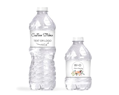 Custom Water Bottle Labels,Personalized Water Bottle Wraps,Custom Logo Water Bottle Labels,Wedding Water Bottle Labels,Business Water Bottle Labels,Wedding Monogram (8 * 2inch Sticker)