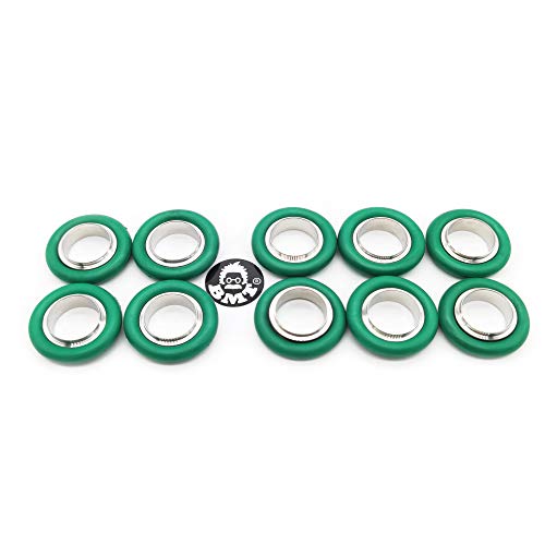 KF16 Flange Centering Ring x 10pcs < ISO-KF Flange, Stainless Steel Ring, FKM Viton O-Ring >