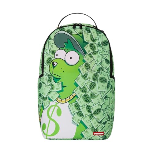 Sprayground Money Bear Money Bush Backpack, Green, Unisex, Adjustable Strap