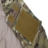 HJLYQXQ Men's Military Tactical Shirt and Pants Airsoft Paintball Hunting Combat Uniform Army Camo Black Small