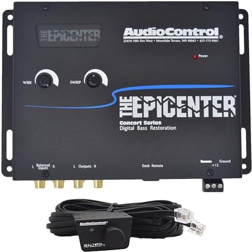 Digital Bass Restoration Kit - Epicenter Processor with 3ft. & 17ft. Oxygen Free RCA Cables - Boosted Bass Performance, Remote Bass Control