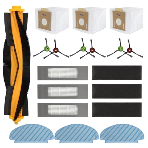19 PCS Accessories Kit for ECOVACS DEEBOT N10 PLUS/ T9+/ N8 PRO+/ N8+/ T8AIVI+/ T8+ Robot Vacuum, Replacement Parts Main Brush, Side Brush, Filter, Mop pads, Dust Bag