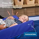 ECR4Kids SoftZone Baby Changing Pad, Contoured, Blue/Red/Yellow