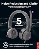 Lenovo Go Wired ANC Headset - USB-C Headphones - Active Noise Cancelling - Rotatable Boom Mic - Certified for Microsoft Teams, Iron Grey, Large