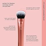 Real Techniques Expert Concealer Brush, Conceal Under Eyes & Cover Blemishes, Makeup Brush For Blending Liquid & Cream Concealer, Brighten Dark Circles, Cruelty-Free, Soft Bristles, 1 Count