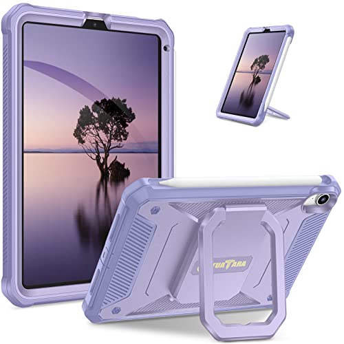 Fintie Case for iPad Mini 7 (A17 Pro, 7th Generation) 2024 / iPad Mini 6 (6th Gen) 8.3 Inch, [Tuatara Magic Ring] 360 Degree Rotating Shockproof Rugged Cover with Screen Protector, Purple