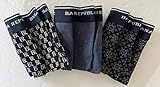 Banana Republic Men's 3 Pack Set Boxer Briefs (Medium M Med.) Mens Underwear Lot Trunk Trunks (Geo Diamonds Dots, Heather Blue, BR Logo)