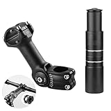 groword Bike Stem Riser,Adjustable MTB Stem,28.6mm Bike Fork Aluminum Adjustable 150mm,Bike Stem 31.8mm,Adjustable 120 Degree 110mm,Suitable for Mountain Bike, Road Bike, MTB, BMX