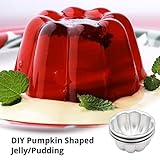 Homaisson 10Pcs Pudding Cup Molds, 3.7''x1.77'' Mini Fluted Cake Pans, Non-Stick Jelly Molds, Easy to Demold, Bundt Cake Pan Nonstick