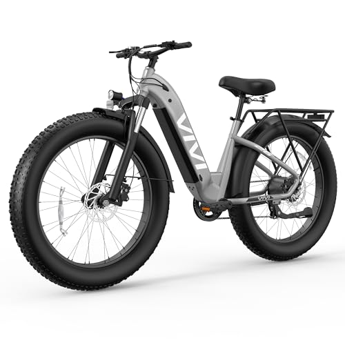 Vivi ACE07 Electric Bike, 26" x 4.0 Fat Tire Ebike, 1475W Peak Motor Electric Bike for Adults, 25MPH Ebikes for Adults with 48V 720WH Removable Battery, 7 Speed, UL 2849 Certified
