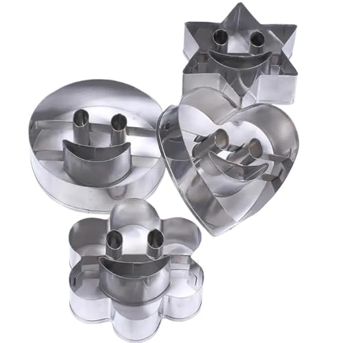 Cookie Cutter 8pcs/2set Stainles Steel Cake Mold Smiley Biscuit Mold Pastry Baking for Pastries Doughs