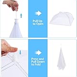 LYDTICK 10Pack Mesh Food Covers for Outside Outdoors Pop-Up Umbrella Screen Food Covers Bulk, 2 Extra Large (40"x24") & 8 Large (17"x17") Collapsible Reusable Picnic Table Fruit Nets for Camping, BBQs