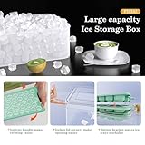 Small Ice Cube Tray for Freezer: FDDAI Easy Release Ice Cube Maker - Plastic Stackable Cubed Ice Trays and Bin - Making Tiny Honeycomb Icecubes