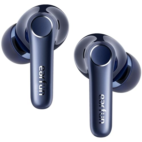 EarFun Air Pro 4 Adaptive Hybrid Noise Canceling Wireless Earbuds, Qualcomm Snapdragon Sound, aptX Lossless, 6 Mics AI CVC 8.0 Call, LDAC Hi-Res Audio, 52H Playtime, Bluetooth 5.4 (Royal Blue)