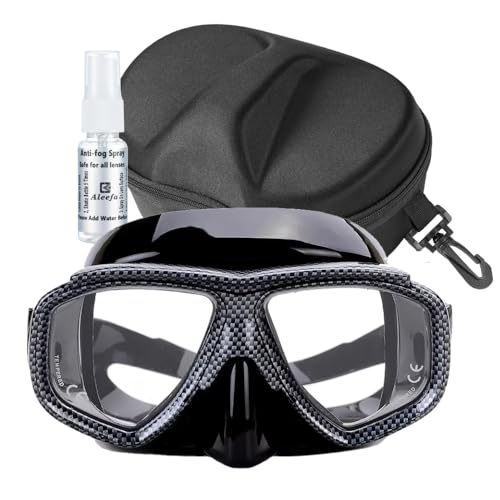 Aleefa Myopia Scuba Diving Mask Anti Fog for Spearfishing Gear Swimming Masks Googles nearsighted Lenses Short-sighted