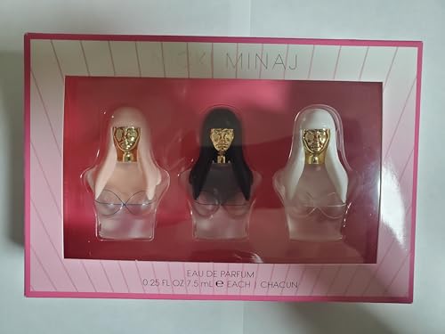 Nicki Minaj 3 Piece Set (Pink Friday,Queen,Pink Friday Special Edition) Eau De Parfum 0.25 oz / 7.5 mL