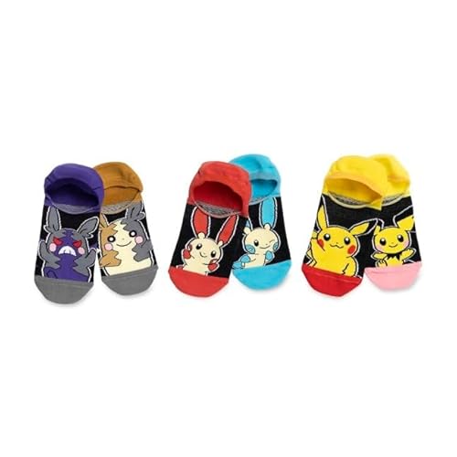 Pokémon Center: Electric Friendship No-Show Socks (3 Pairs) (One Size-Adult)