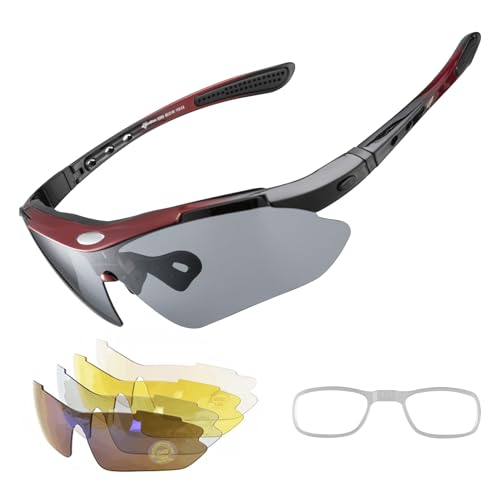 ROCKBROS Polarized Sunglasses Men Women UV Protection Cycling Glasses MTB Sunglasses, Suitable for Myopia Glasses