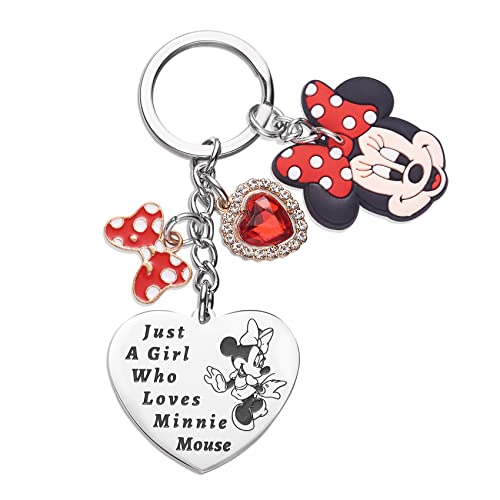 Minniemouse Stuff Mouse Keychain Cartoon Gifts For Teen Girls Daughter Women Birthday Gift Keychains