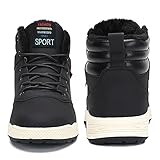 AFT AFFINEST Mens Snow Boots Waterproof Insulated Outdoor Winter Hiking Shoes Ankle Sneakers(Black,43)