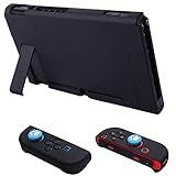 Dockable Case for Nintendo Switch - COMCOOL 3 in 1 Protective Cover Case for Nintendo Switch and Joy-Con Controller with Screen Protector and Thumb grips - Black