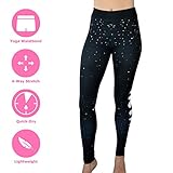 Lightweight Printed Yoga Leggings - Soft High Waist Workout Leggings for Women - Mandala Yoga Pants - Casual Women's Leggings (Moonlight S/M 4-10)