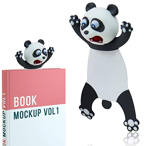 GoosWexmzl 3D Panda Animal Bookmark, PVC Material, 1 Piece