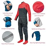 BEIAKE Drifting Kayaking Latex Dry Suit for Women 3 Layers Material Waterproof Cold Sports for Stand Up Paddle, Surfing