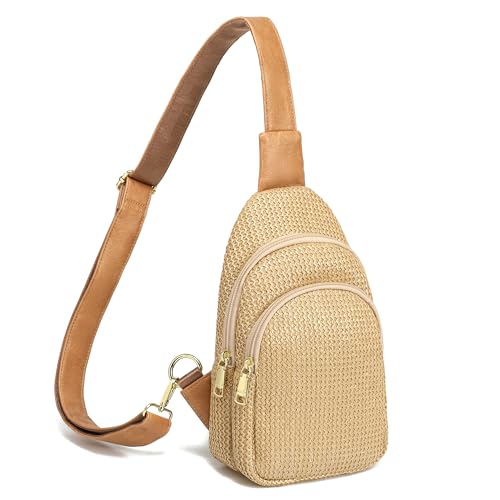 INICAT Summer Straw Bag Small Sling Beach Bag Crossbody Bags Rattan Woven Purses for Women 2025