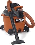 RIDGID Wet Dry Vacuums VAC1200 Heavy Duty Wet Dry Vacuum Cleaner and Blower Vac, 12-Gallon, 5.0 Peak Horsepower Detachable Leaf Blower Vacuum Cleaner with Pro-Grade Hose